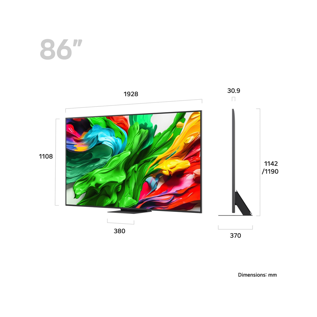 ال جي، شاشة 86 بوصة QNED evo، ذكاء اصطناعي، -86QNED86A6A