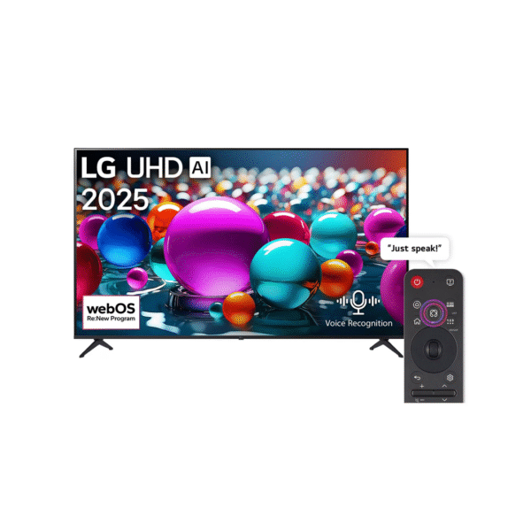 LG UHD AI UA85 4K الذكي مقاس 86 بوصة، مزود بجهاز تحكم-86UA85006LA